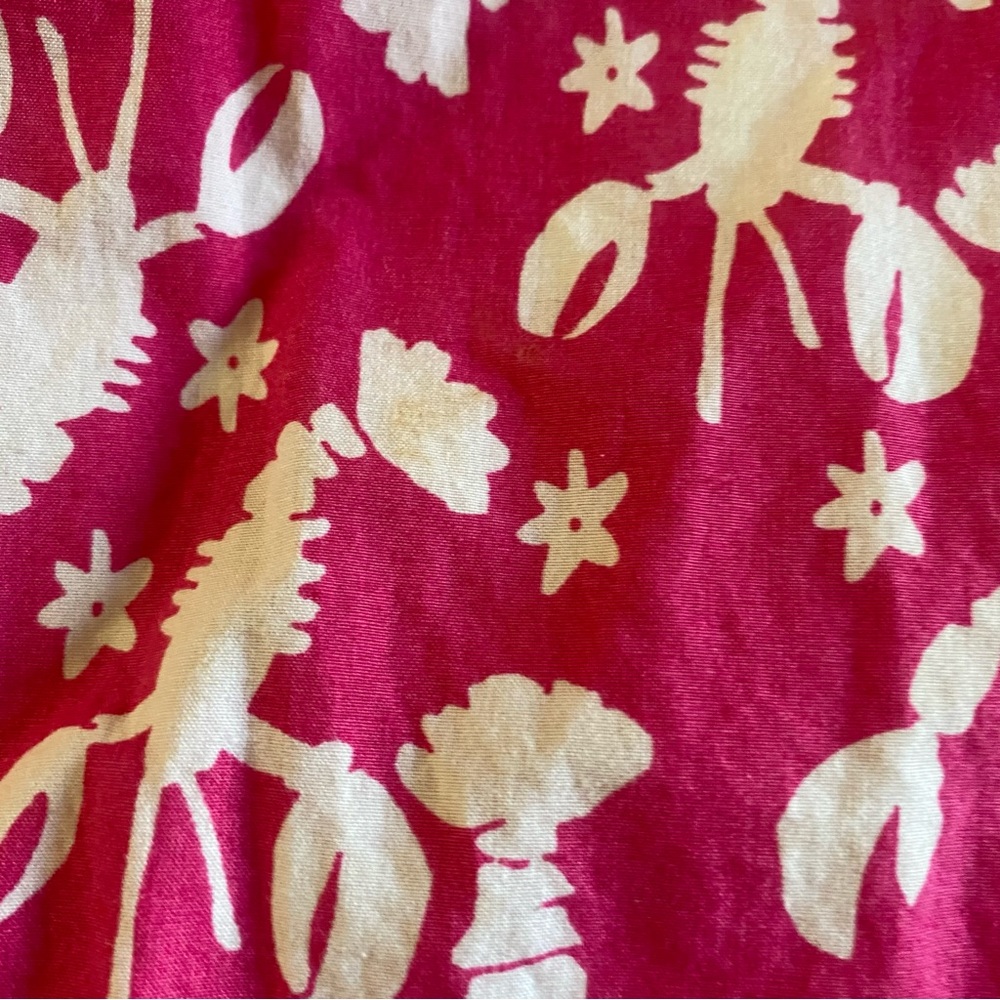 Talbots Tunic Top Shirt Lobster Print Pink Blue Womens Size Small Popover - Picture 3 of 10